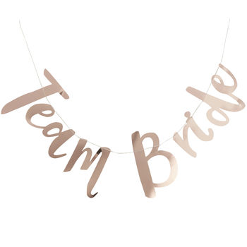 Rose Gold Team Bride Hen Party Bunting Backdrop, 2 of 3