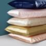 Mulberry Silk Navy Blue Pillowcase, thumbnail 3 of 3
