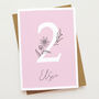 Floral Second Birthday Card, thumbnail 4 of 7