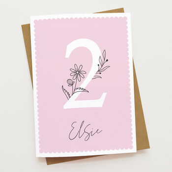 Floral Second Birthday Card, 4 of 7