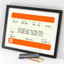 Personalised Train Ticket Anniversary Print, thumbnail 1 of 2
