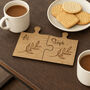 Personalised Oak Jigsaw Coaster Set Custom Couples Gift Anniversary, thumbnail 1 of 4