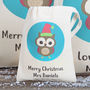 Owl Christmas Personalised Cotton Bags, thumbnail 2 of 5