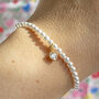 Bridesmaid Pearl Bracelet With Crystal Heart, thumbnail 1 of 7