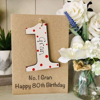 Personalised Gran Birthday No.One Keepsake Card, 2 of 2