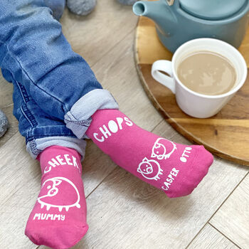 Personalised Cheeky Chops Socks, 3 of 4