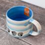 Blue And White Striped Shell Mug, thumbnail 2 of 3