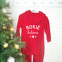 Personalised Believes Kids Christmas Onesie, thumbnail 1 of 3