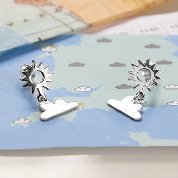 Sterling Silver Sunny Weather Stud Earrings, 3 of 4