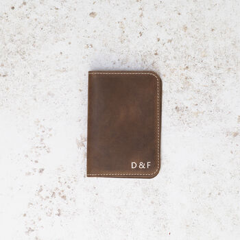 Personalised Slim Leather Card Holder Wallet, 4 of 6