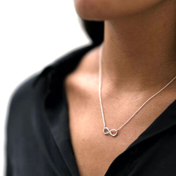 Sterling Silver Infinity Necklace, 2 of 5