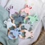 Bunny Silicone And Beech Wood Teether, thumbnail 1 of 6