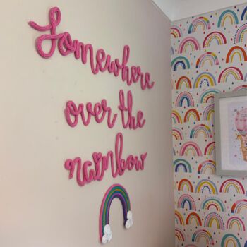 'Somewhere Over The Rainbow' Knitted Wall Art, 4 of 4
