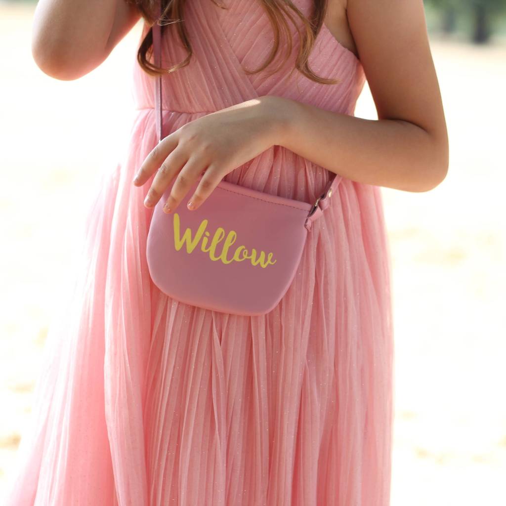 Personalised Leather Flower Girl Bag, 1 of 6