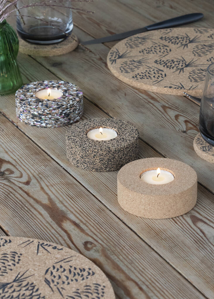 Cork Tea Light Holder By LIGA
