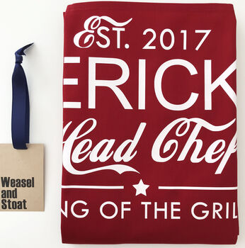 Personalised Head Chef Apron, 7 of 12