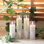 Set Of Four Pearlesent Glass Battery Candles, thumbnail 5 of 7