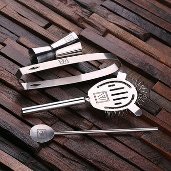 Personalised Stainless Steel Cocktail Kit, 5 of 5