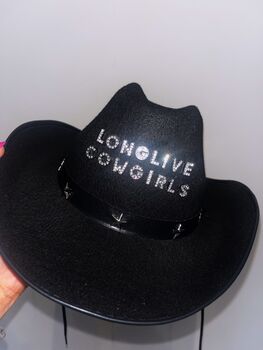 Cowgirl Hat With Custom Personalised Diamante Letters, 2 of 2