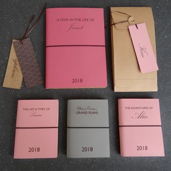 Personalised 'Year In The Life' Leather Diary Journal, 6 of 9