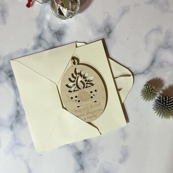 Personalised Wooden Diwali Gift Card, 2 of 9