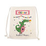 Personalised Dragon Cotton Pe Kit Bag, thumbnail 2 of 2