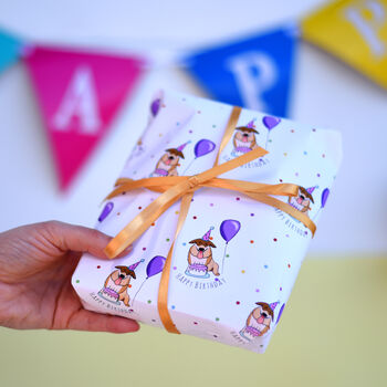 Fun Celebration Birthday Dog Wrapping Paper Pack Of Two, 3 of 7