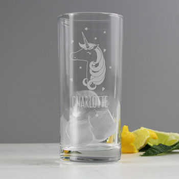 Personalised Unicorn Engraved Glass, 2 of 3