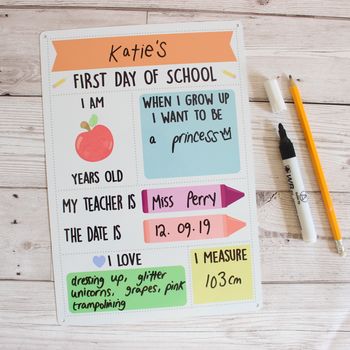 First Day At School Memory Whiteboard, 6 of 7