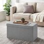 Storage Ottoman Flipping Lid Foldable Storage Bench, thumbnail 3 of 12