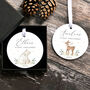 Personalised Baby’s First Christmas Ornament Ceramic Keepsake Bauble, thumbnail 1 of 11