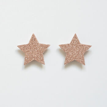 Two Pack Of Rose Gold Glitter Star Hooks, 3 of 4