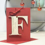 Personalised Letter Christmas Decoration And Card, thumbnail 2 of 12