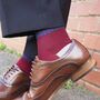 Oxford Stripe Navy Luxury Crew And Trainer Men’s Socks, thumbnail 1 of 4