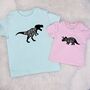 Dinosaur Matching T Shirt Set For Brothers And Sisters, thumbnail 1 of 5