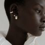 9ct Solid Gold Oval Earring Studs, thumbnail 2 of 2