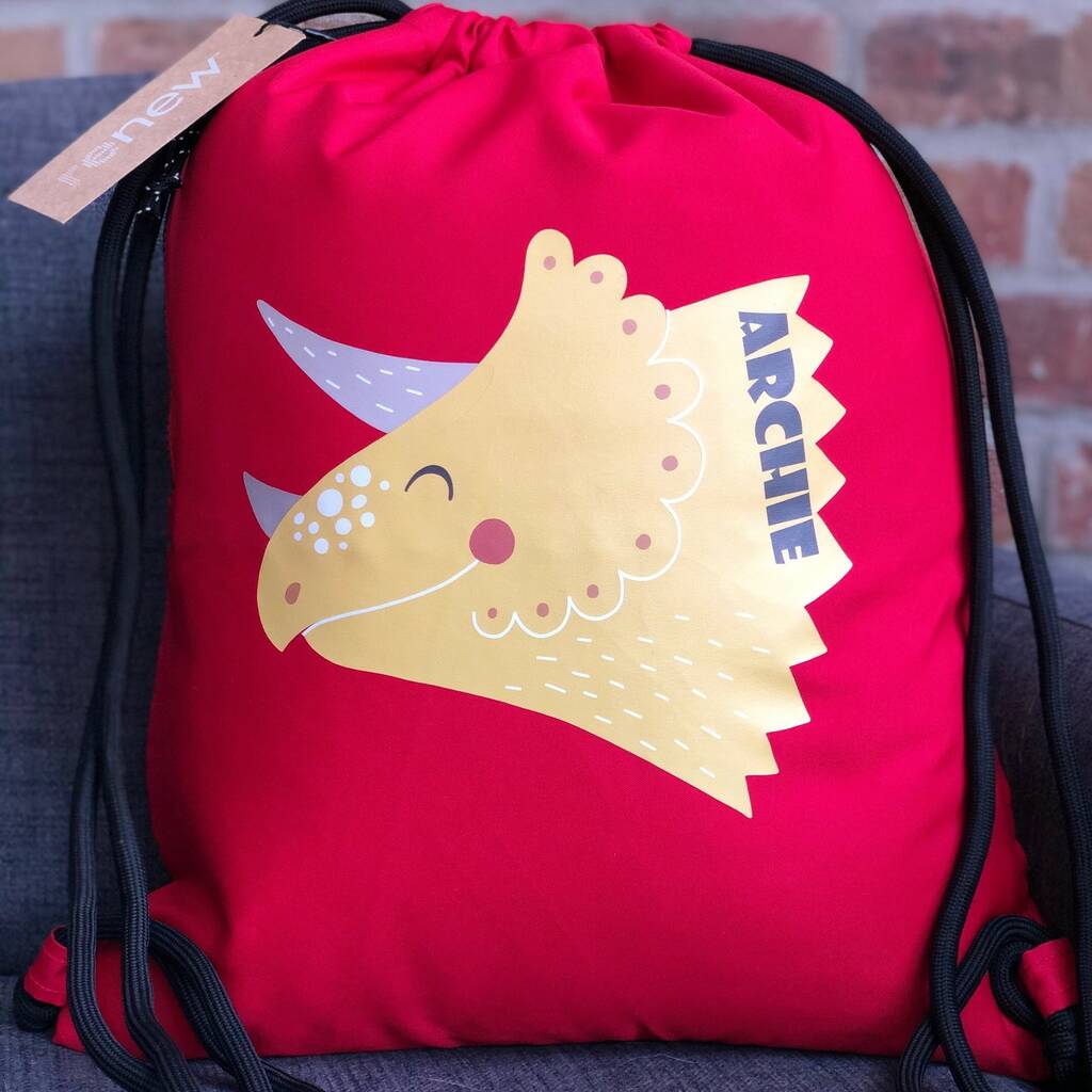 Personalised Dinosaur Pe Kit Bag, 1 of 7