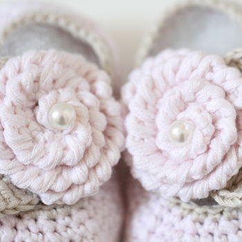 Baby Girl Shoes Headband Set With Pearl Details, 5 of 8