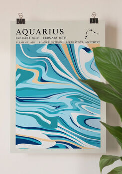 Aquarius Astrology Print, 2 of 4