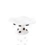 White Glass Pedestal Bowl With Polka Dot Detail, thumbnail 2 of 2