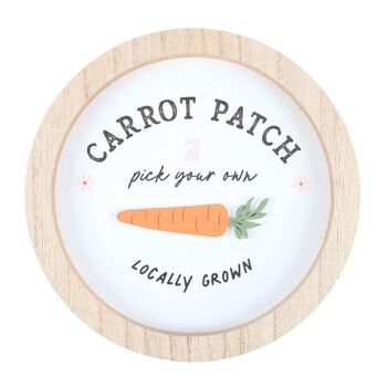 Carrot Patch Round 3D Wall Plaque, 2 of 3