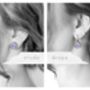 Violet Flower Earrings, thumbnail 9 of 9