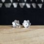 Handmade Silver Buttercup Stud Earrings, thumbnail 3 of 3