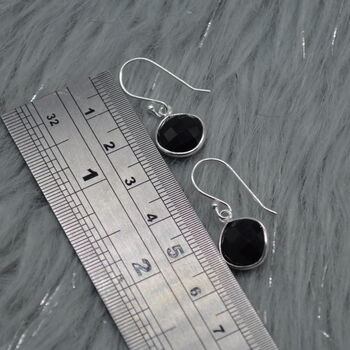 Black Onyx Earrings: Silver Or Gold, Dangle Drop, 6 of 8