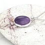 The Circle Amethyst February Birthstone Necklace Silver, thumbnail 4 of 8