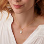 Teardrop Pearl And Real Diamond Initial Necklace, thumbnail 5 of 8