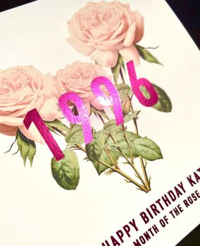 Birth Flower Card With Real Foil, 5 of 12