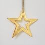 Gold Hanging Star Decoration, thumbnail 2 of 4