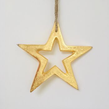 Gold Hanging Star Decoration, 2 of 4