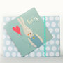Gold Foiled Baby Bunny Boy Card, thumbnail 3 of 5